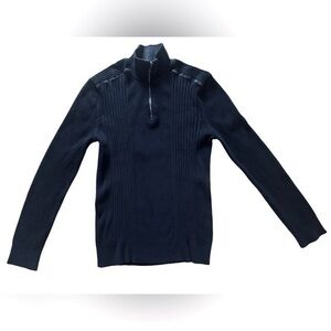 INC International Concepts Men’s Black 1/4 Zip Sweater